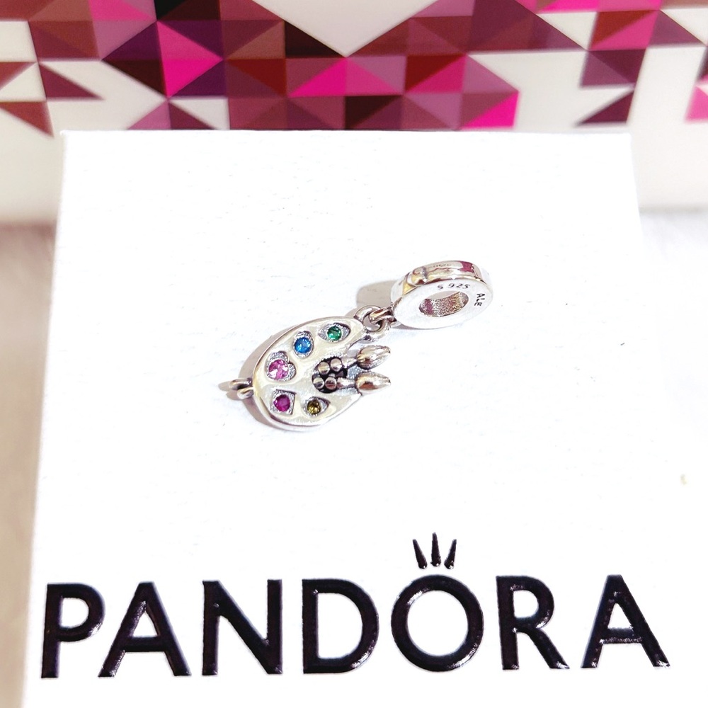 PANDORA Artist's Palette Dangle Charm w/box - Picture 3 of 9